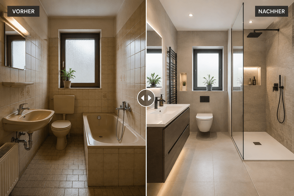 Helles Dachbad mit moderner Dusche und hochwertiger Ausstattung.